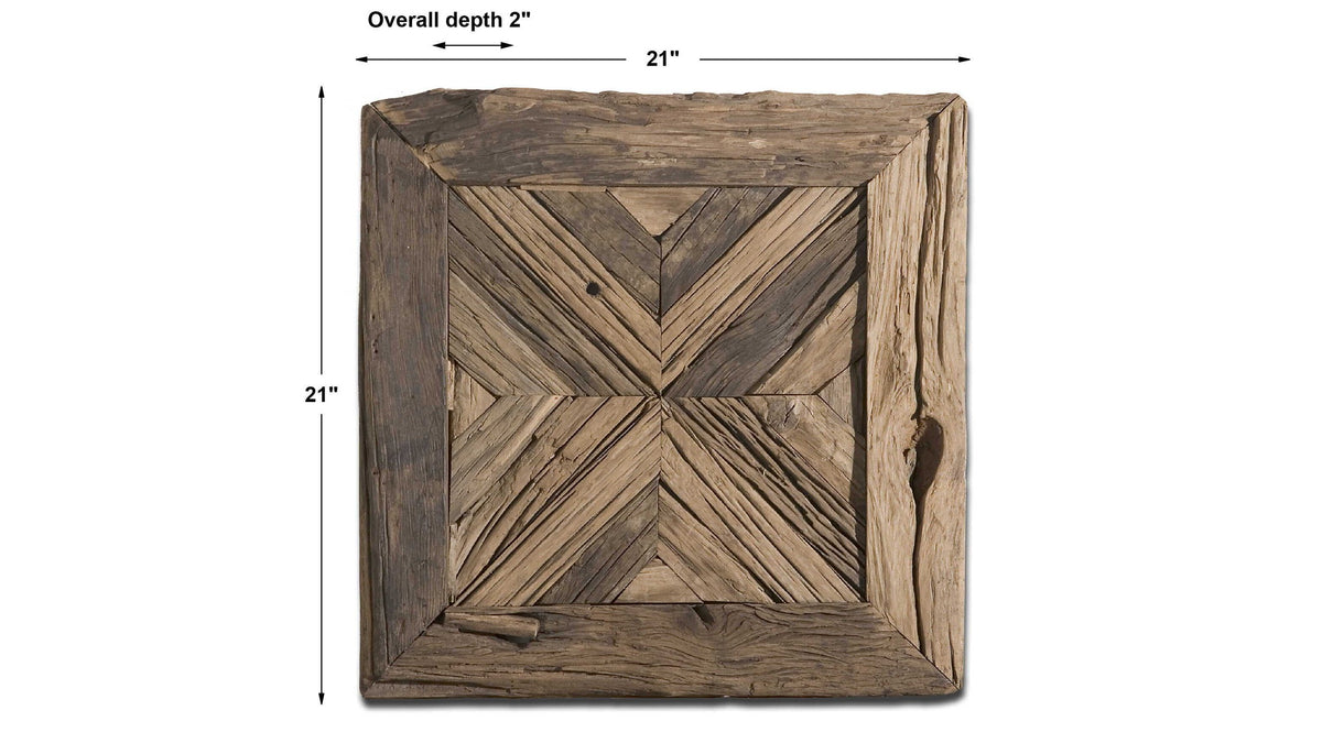 Rennick - Reclaimed Wood Wall Art - Light Brown