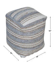 Mesick - Handwoven Pouf - Gray