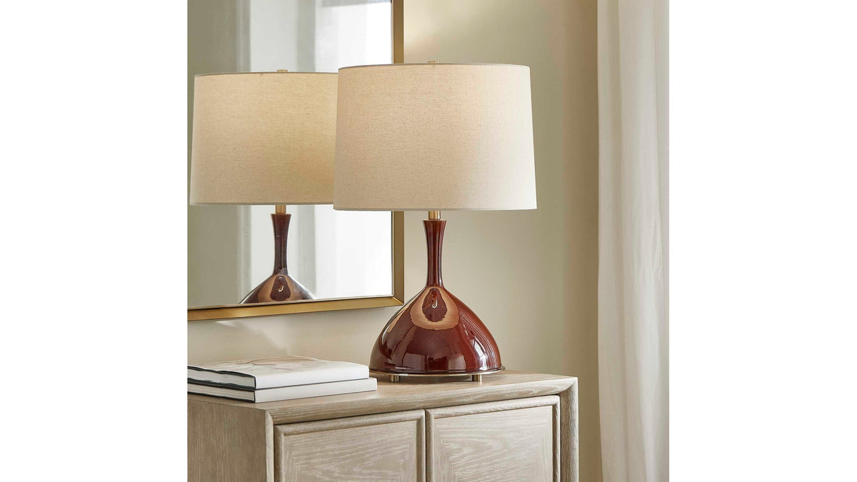Colette - Table Lamp - Burgundy