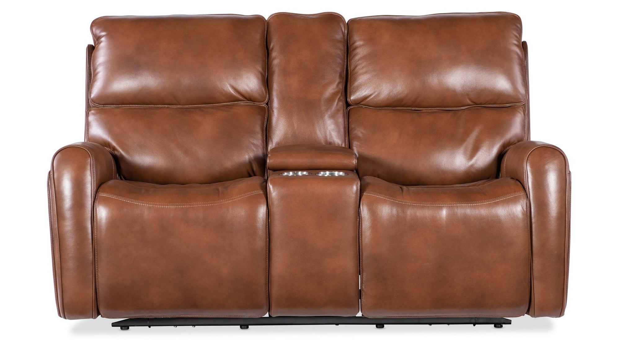 MS - Crosby Zero Gravity Power Console Loveseat With Power Headrest - Brown