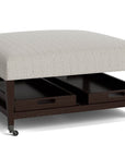 Kara Ottoman with Trays and Casters