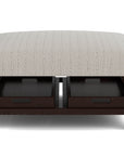 Kara Ottoman with Trays and Casters