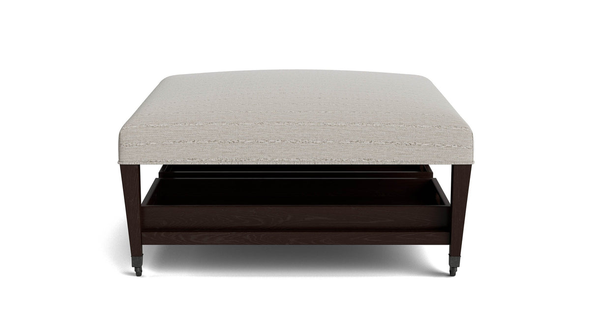 Kara Ottoman with Trays and Casters