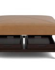 Kara Ottoman with Trays and Casters