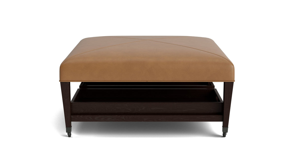 Kara Ottoman with Trays and Casters