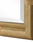 Kampar - Full Length Rattan Tall Mirror - Gold / Woodtone