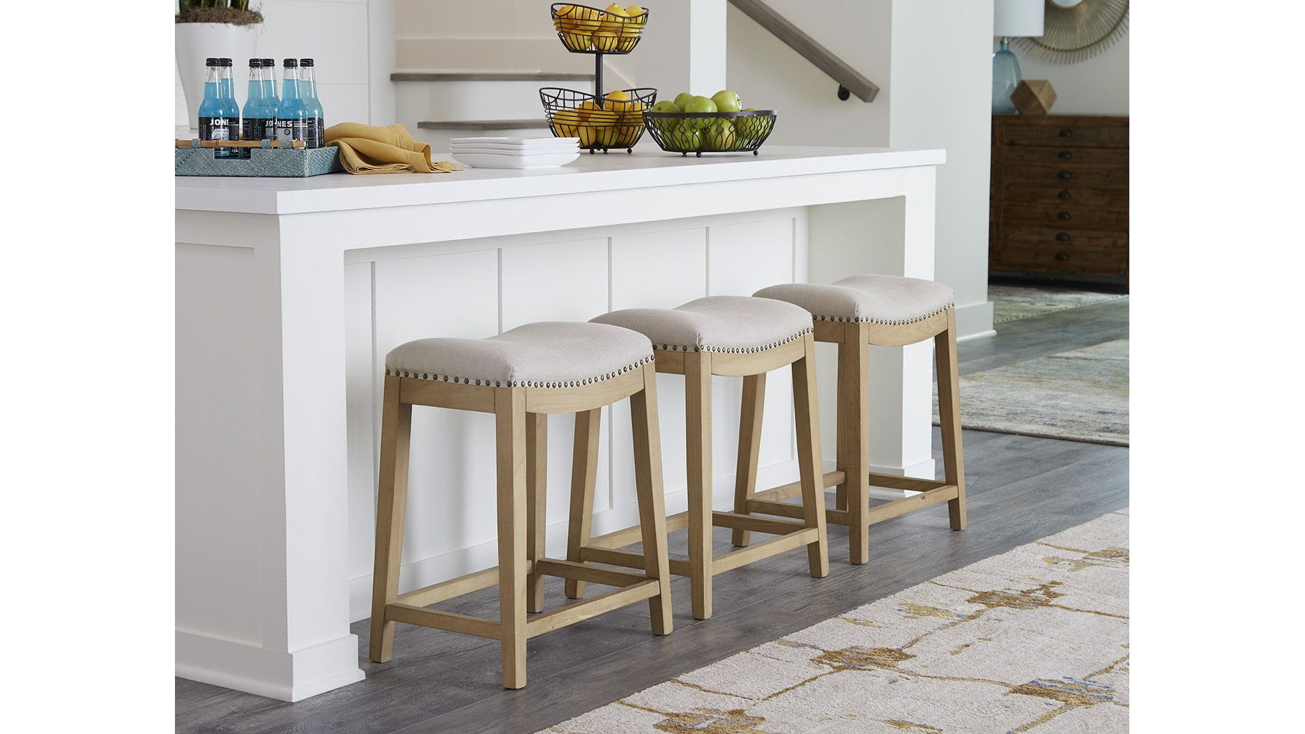 Linen - Counter Stool - Light Brown