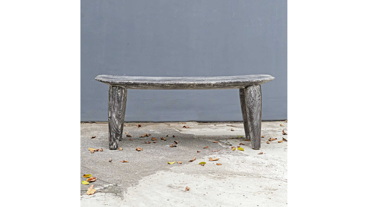 Fade To Black - Wood Bench - Black / White