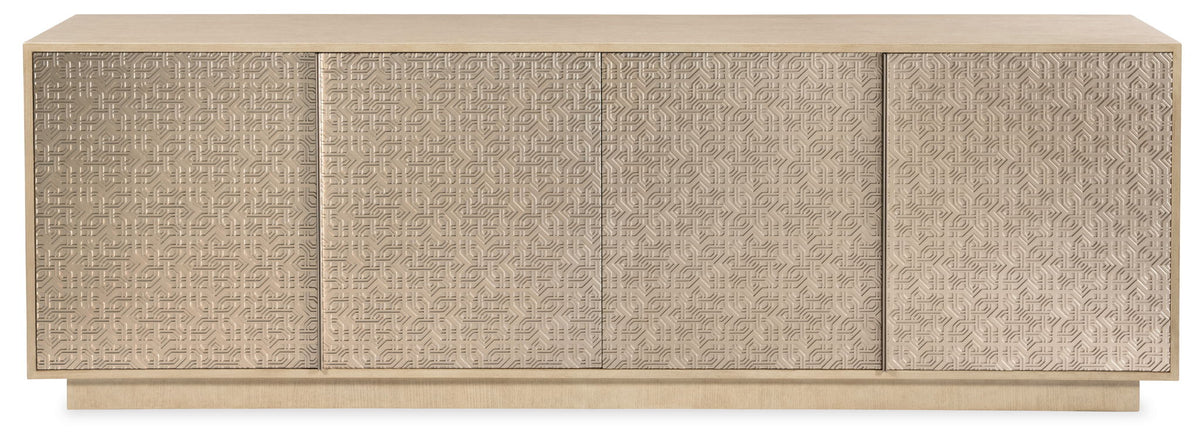 Geometry - Entertainment Console - Polished Limestone