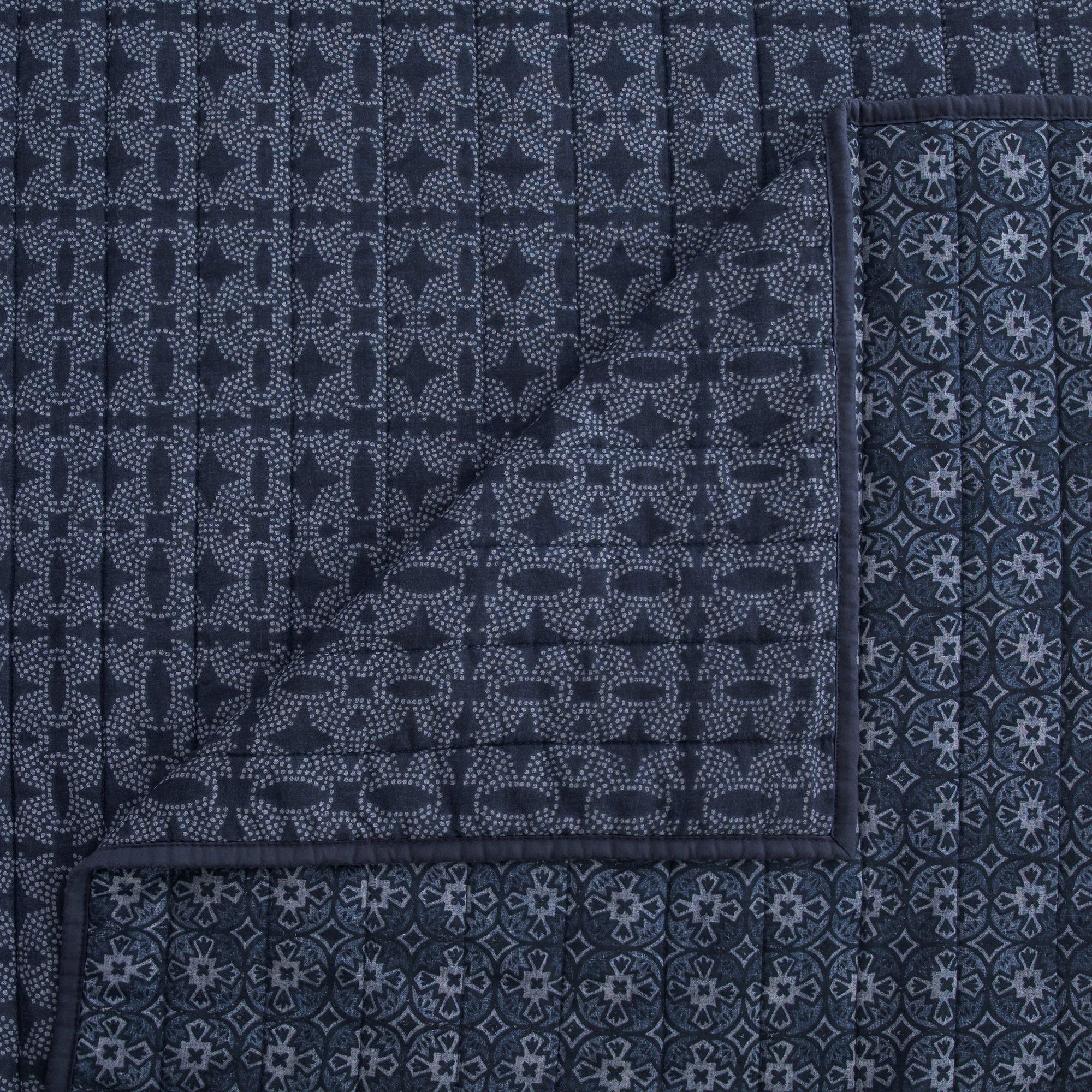 Indigo - Twin Reversible Quilt Set (Set of 2) - Blue