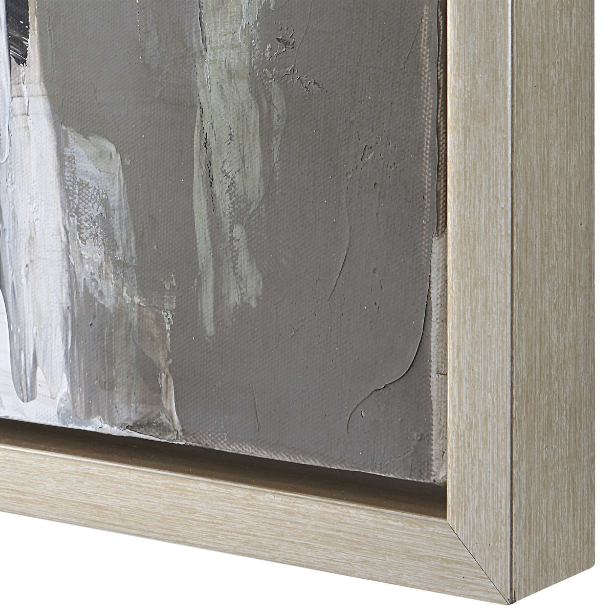 Natural Springs - Hand Painted Canvas Art - Light Gray