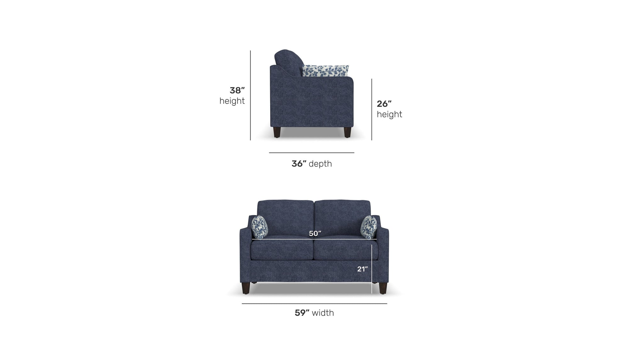 Drew - Fabric Loveseat