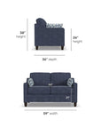 Drew - Fabric Loveseat
