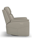 Vernon - Power Swivel Gliding Recliner With Power Headrest, Lumbar, Heat & Massage