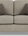 Moxy - Fabric Loveseat, T-Shaped Seat Cushion, Curved Sock Arms
