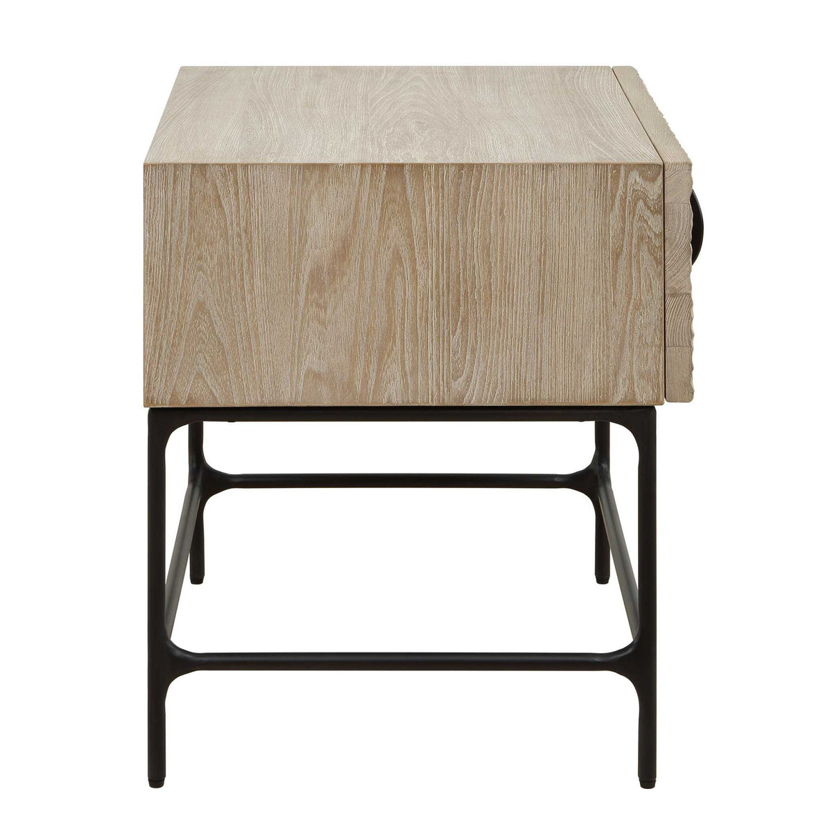 Lunar - Wooden Side Table - Black / Woodtone