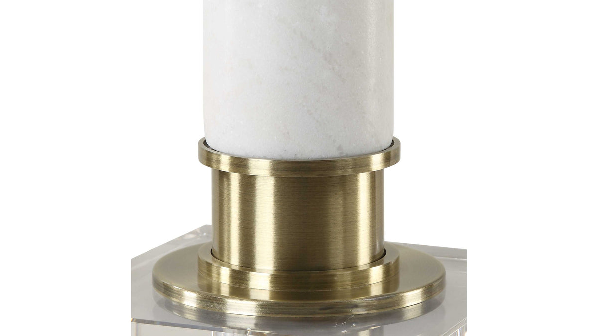Plinth - White Marble Table Lamp
