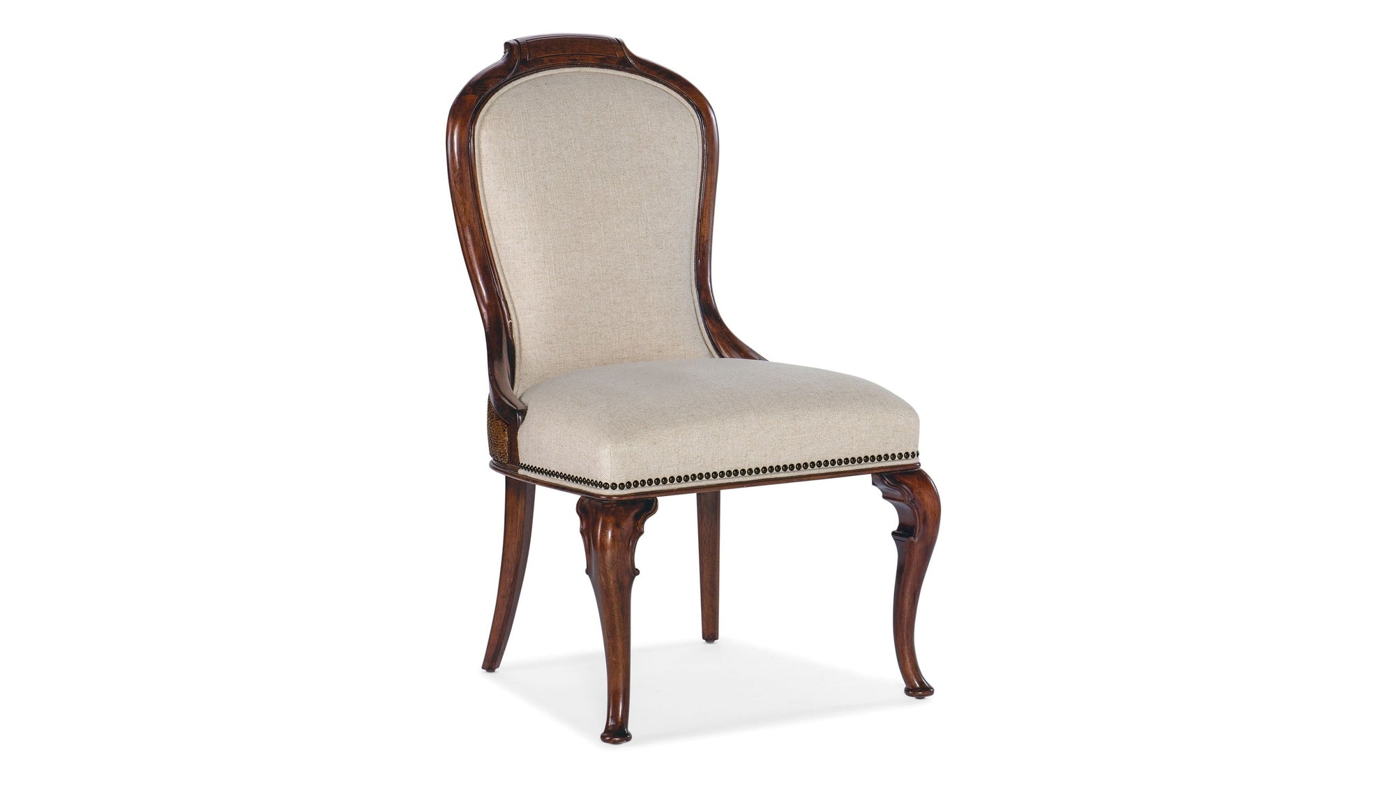 Charleston - Upholstered Side Chair Set of 2 - Dark Brown