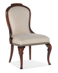 Charleston - Upholstered Side Chair Set of 2 - Dark Brown