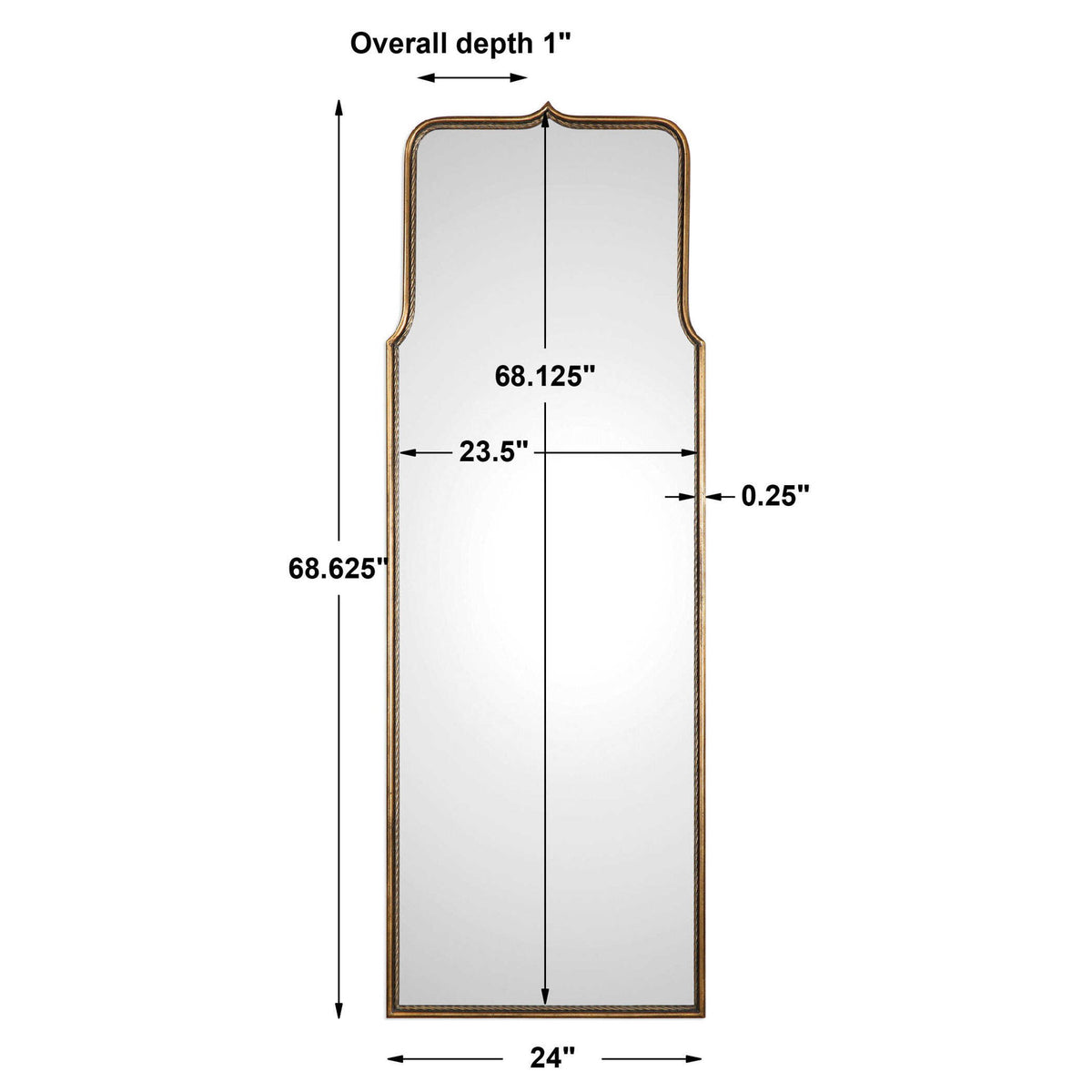 Adelasia - Mirror - Antiqued Gold