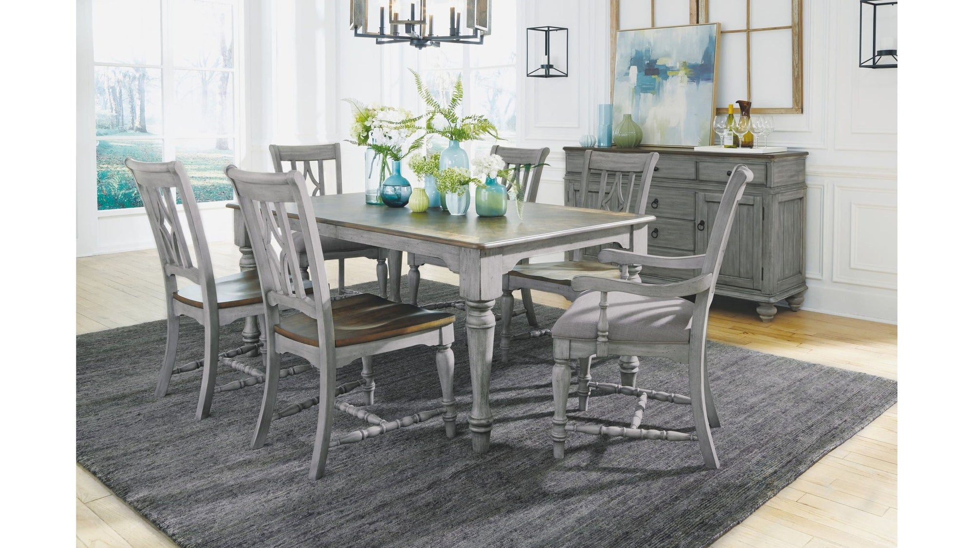 Plymouth - Rectangular Dining Table - Gray