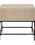Lunar - Wooden Side Table - Black / Woodtone