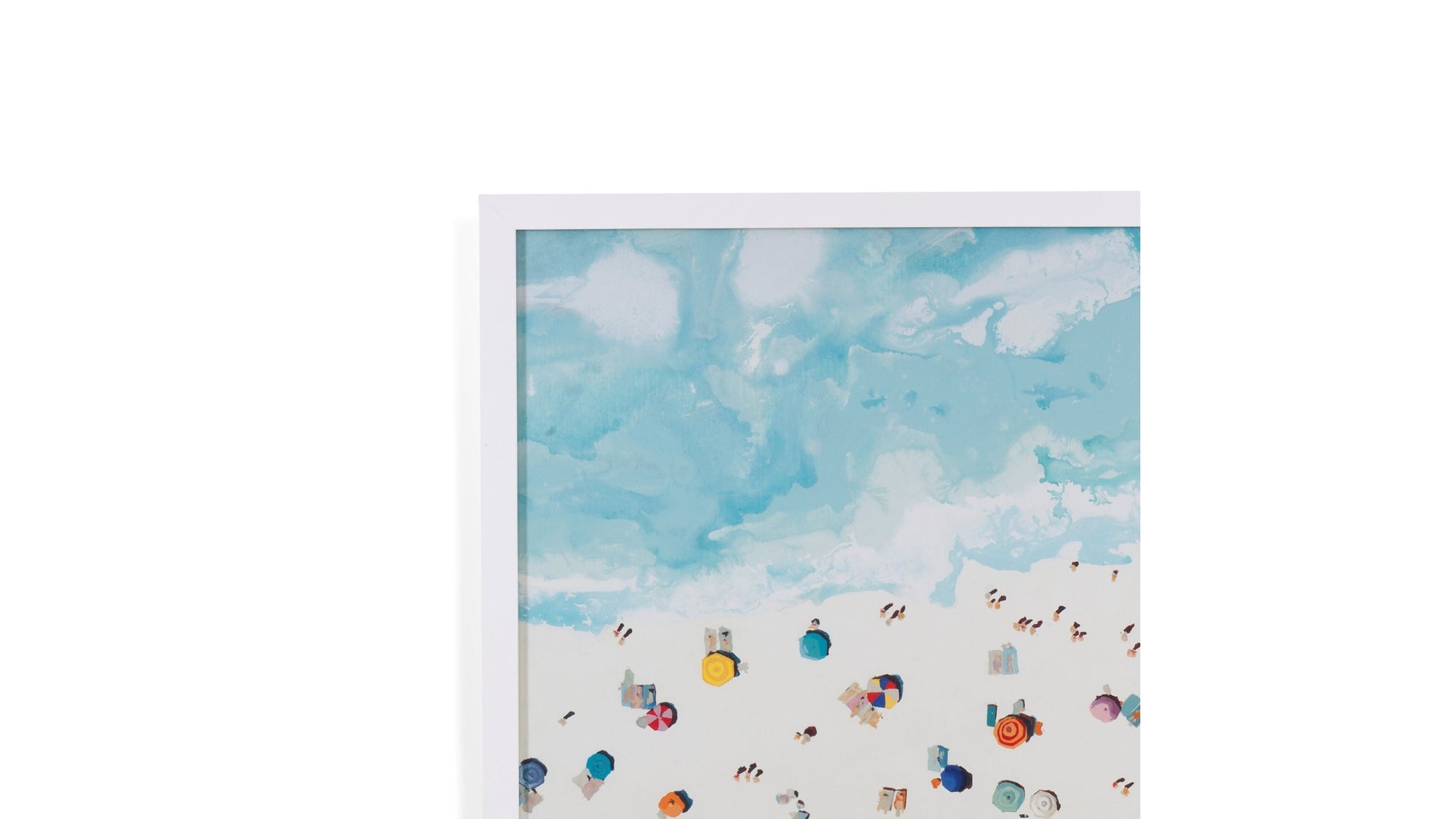 Beach Day Framed Print - Light Blue