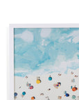 Beach Day Framed Print - Light Blue