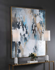 Stormy Seas - Seas Hand Painted Canvas - Blue