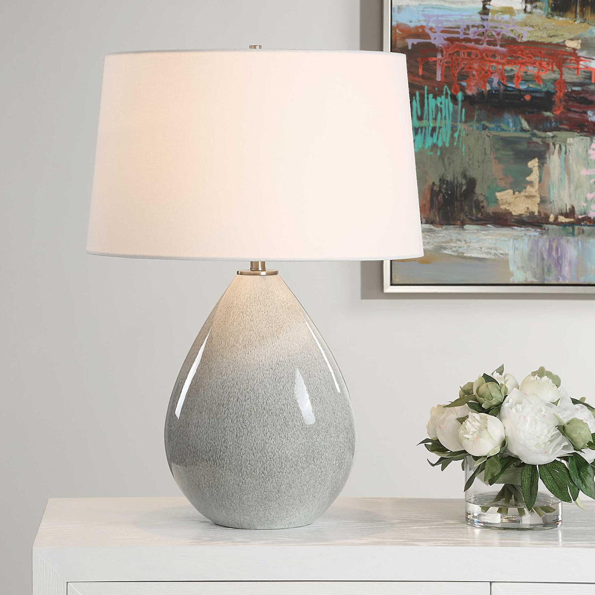 Moray - Glaze Table Lamp - Gray