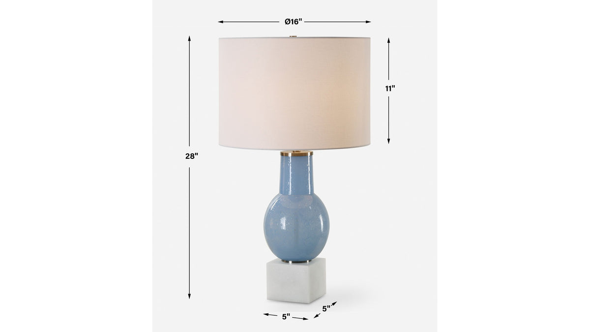 Clear Sky - Blue Glass Table Lamp
