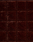 Stella - Faux Silk Velvet Double Box Stitch Throw - Copper Brown
