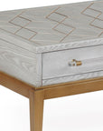 Perrine - Rectangle Cocktail Table - Silver / Gold