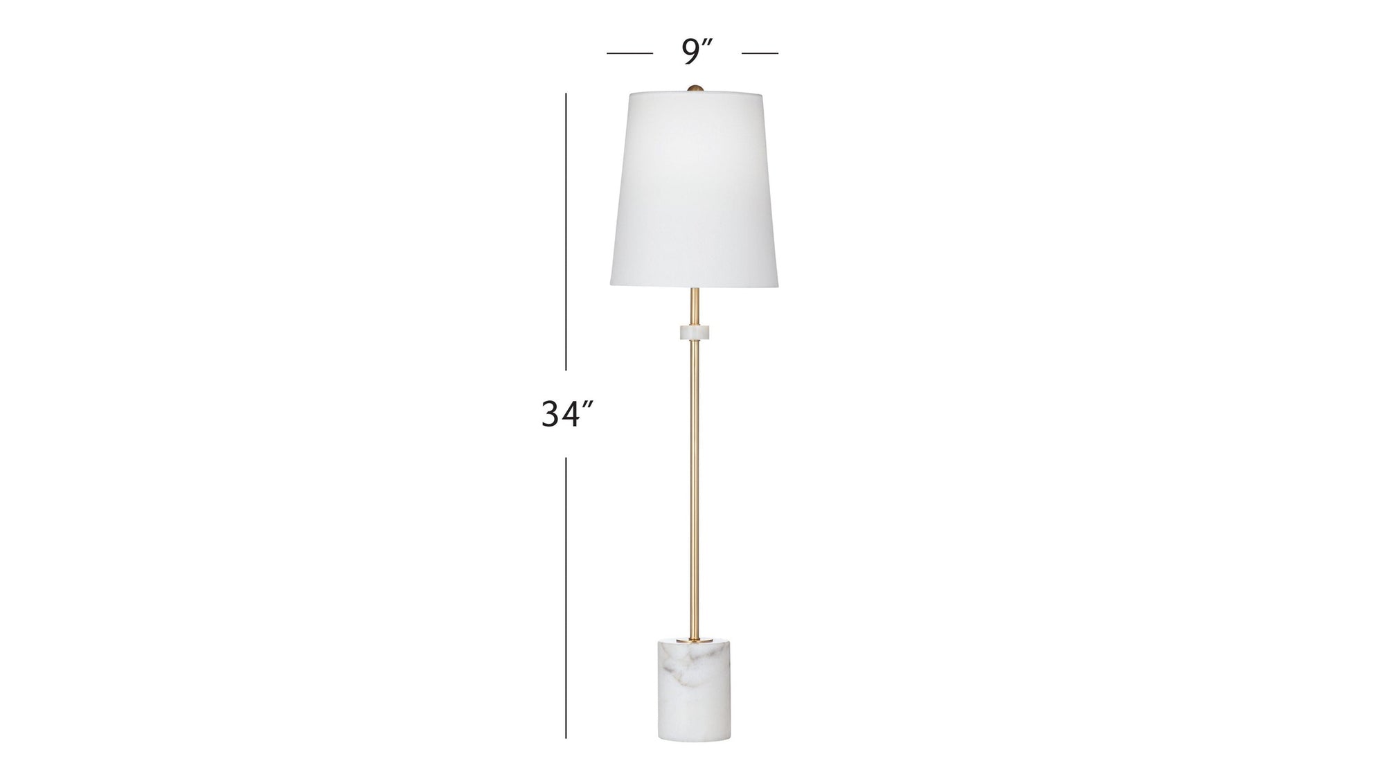 Fairfield - Table Lamp - White / Brass