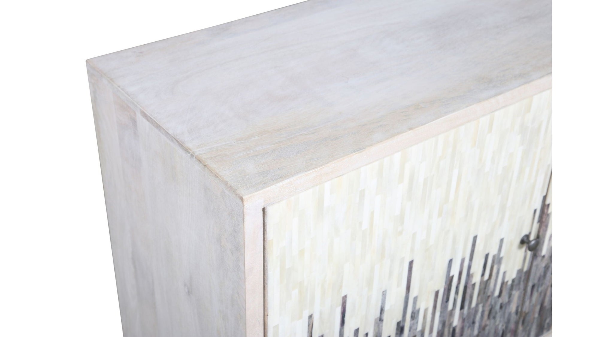 Zooey - Hall Cabinet - White Wash Mango