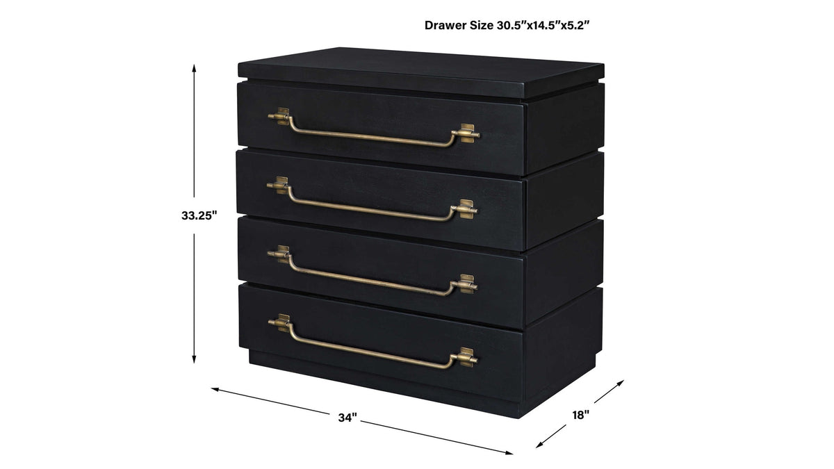 Halifax - Mahogany Accent Chest - Black