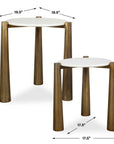 Claridge - Marble Nesting Tables (Set of 2) - White