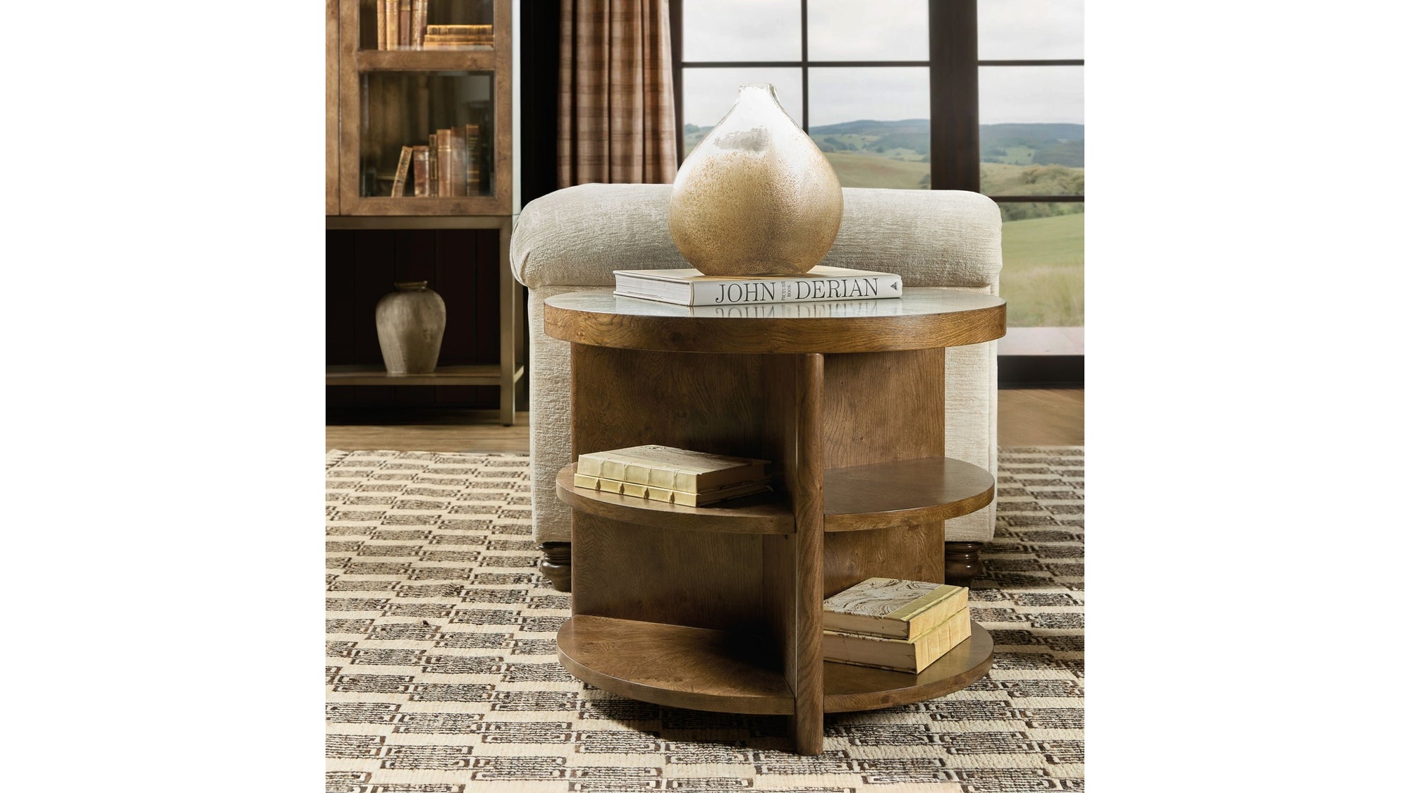 Melange - Mulholland Display Cabinet - Dark Brown