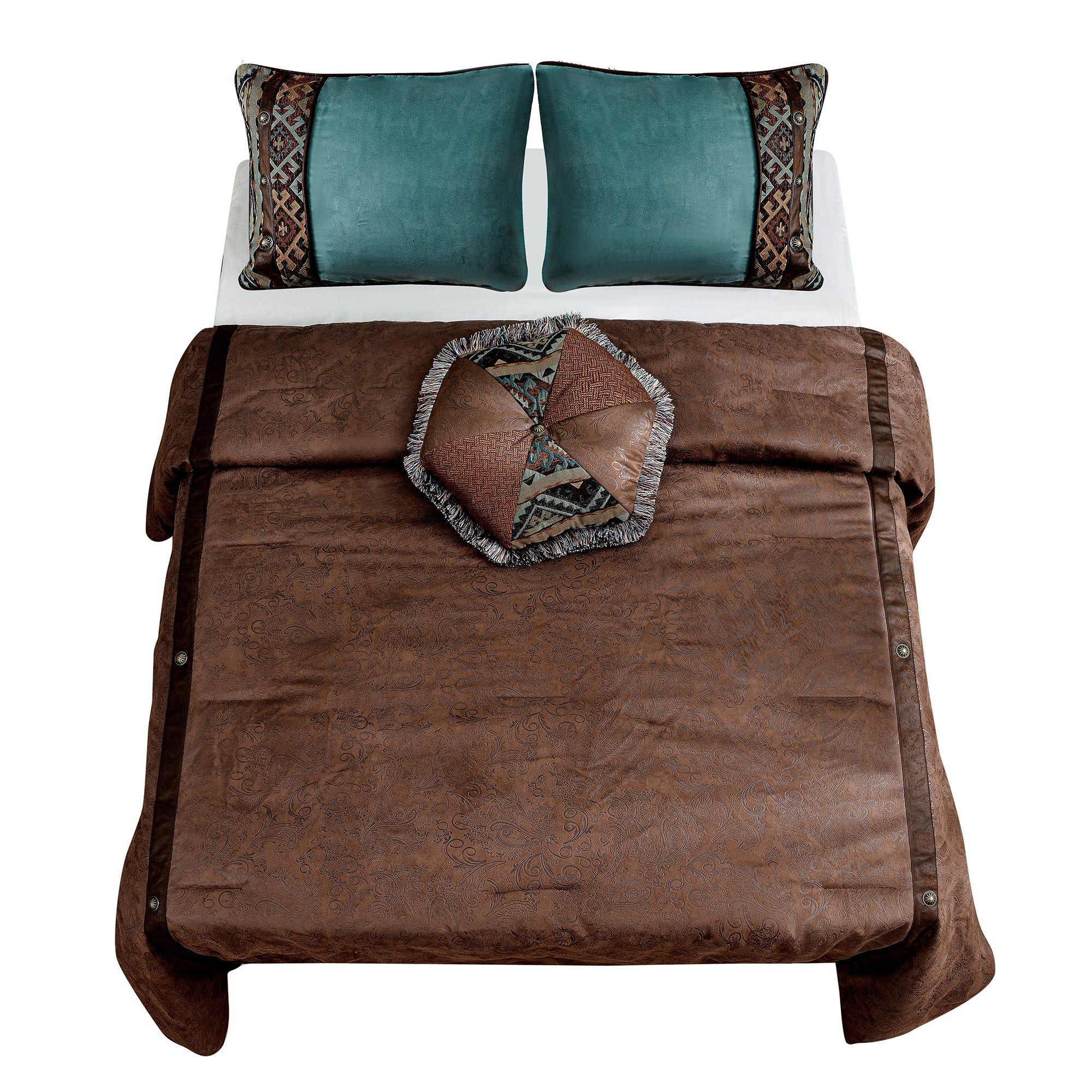 Del Rio - King Comforter Set (Set of 5) - Brown