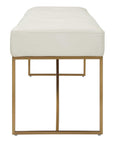 Swale - Ivory Leather Bench