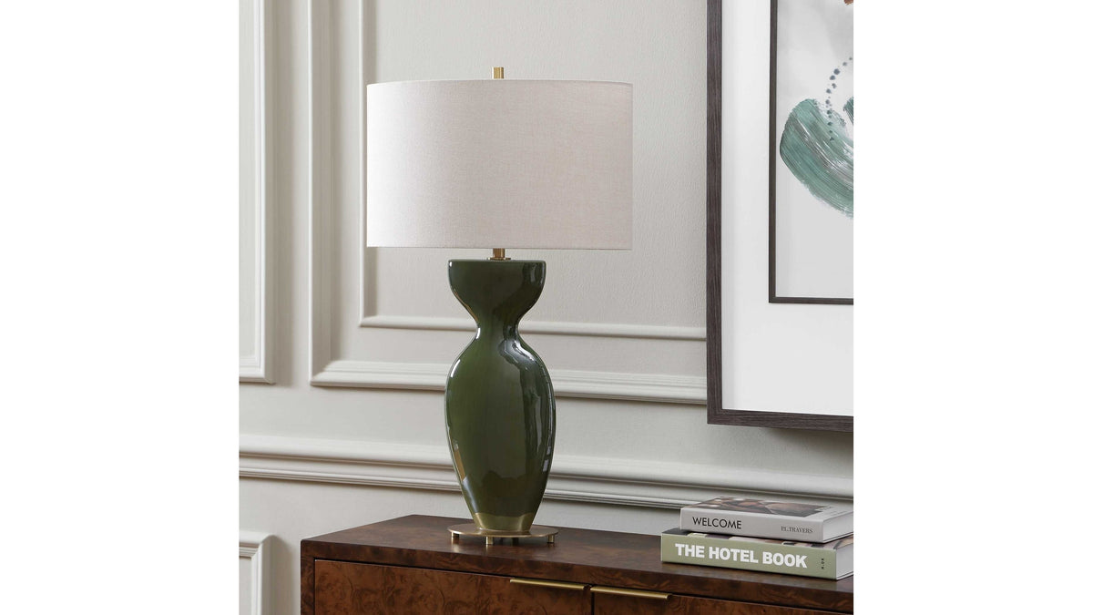 Curhan - Glaze Table Lamp - Green
