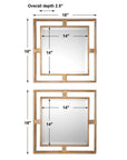 Allick - Square Mirrors Set of 2 - Gold