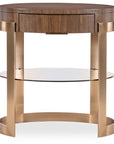 Eleana - Oval Nightstand - Medium Wood