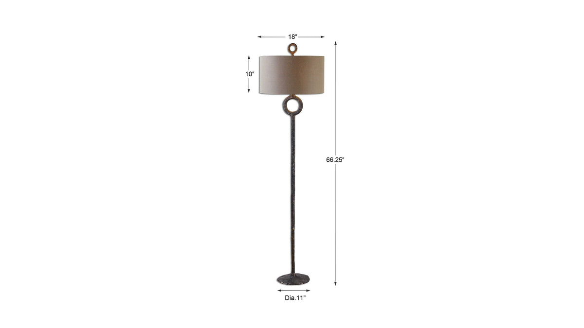 Ferro - Cast Iron Floor Lamp - Dark Brown