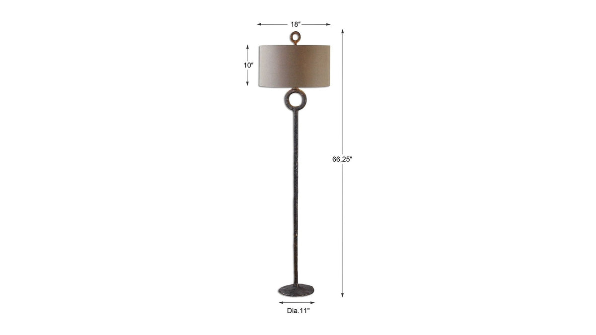 Ferro - Cast Iron Floor Lamp - Dark Brown