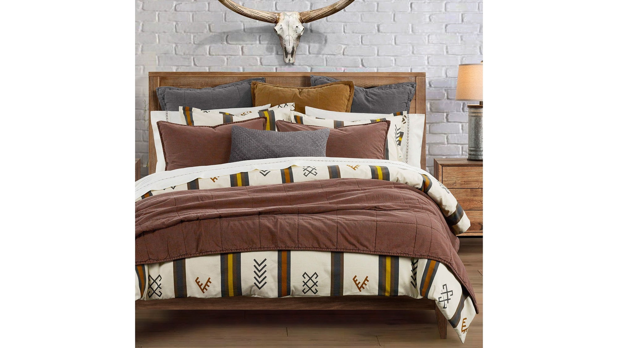 Toluca Canvas - Twin Comforter Set Set of 2 - Multi Color
