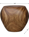 Lomas - Solid Wood Accent Stool - Dark Brown