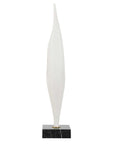 Fluid Drop - Stone Sculpture - White