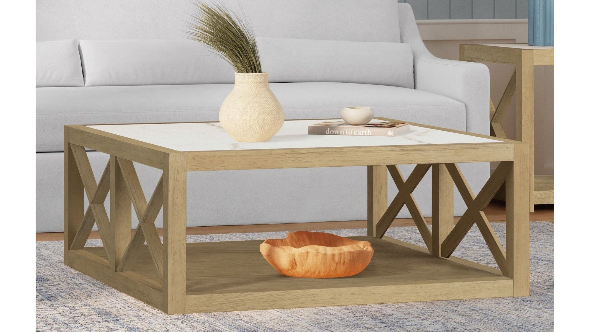 Holden - Square Coffee Table - Rustic Blonde