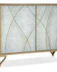 Melange - Joannie 2-Door Chest - Light Blue / Gold